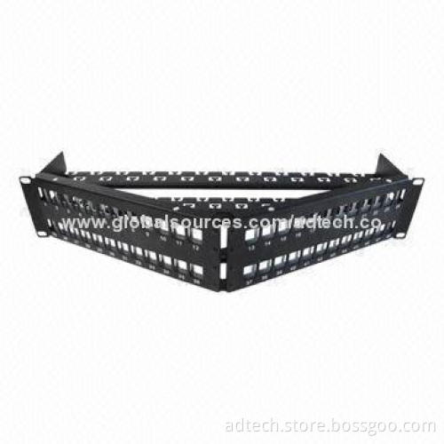 Cat6 Blank Patch Panel, Angle Shape, 72 Ports, Metal, Hot-selling Model